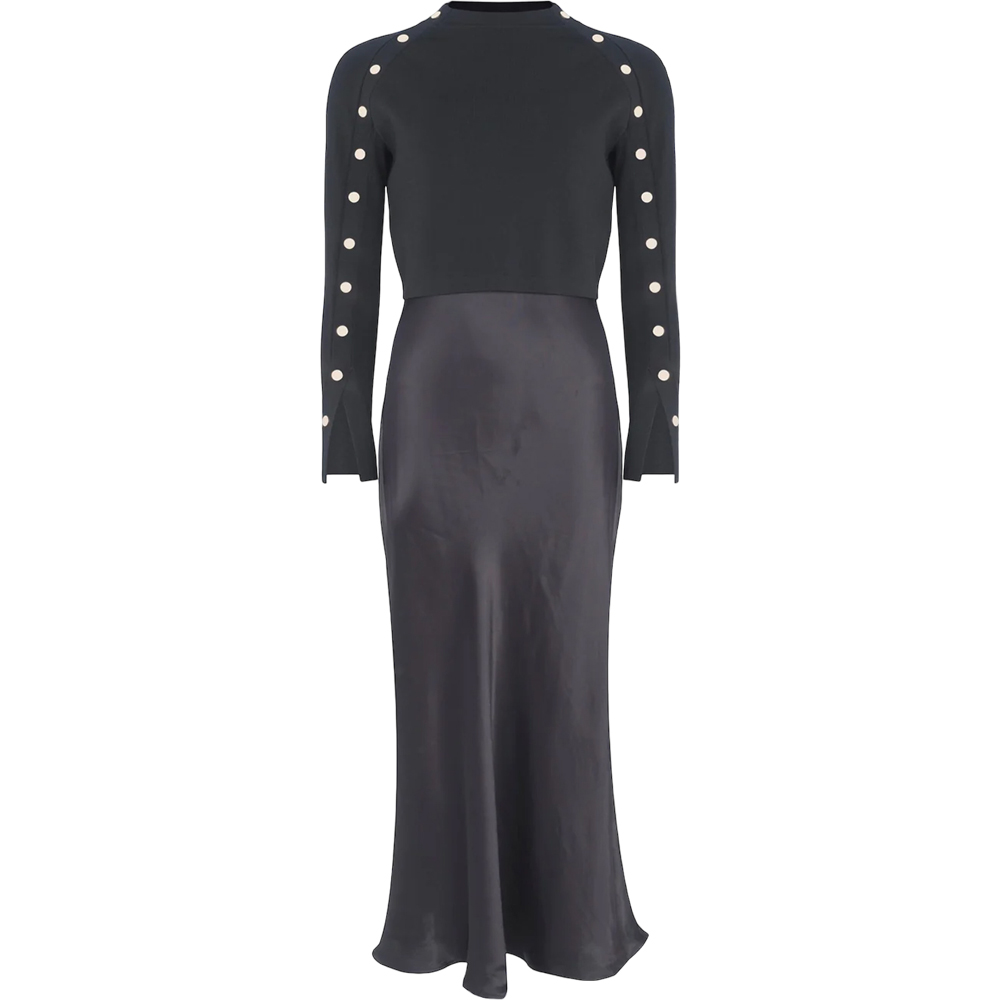 Mint Velvet Black Layered Midi Dress | Jarrolds, Norwich