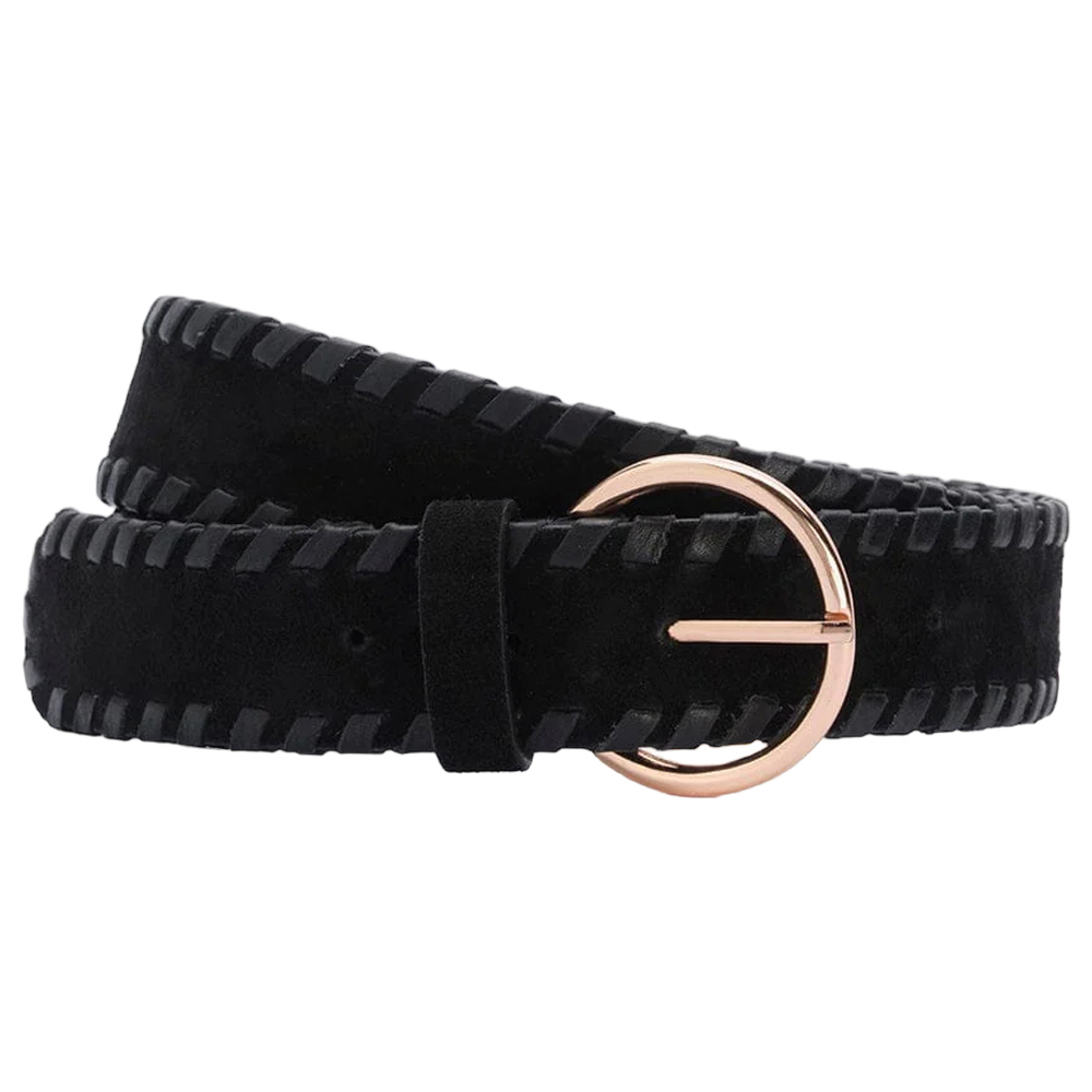 Mint Velvet Black Suede Whipstitch Belt | Jarrolds, Norwich