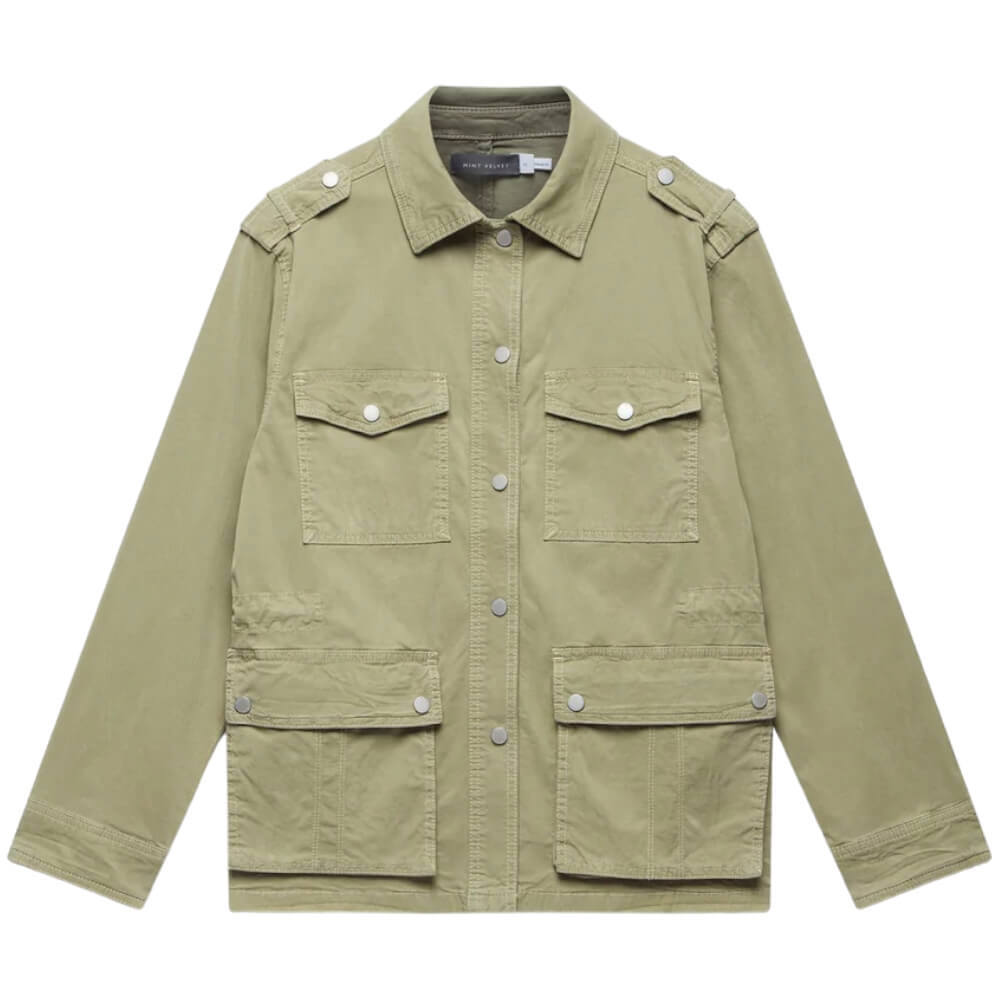 Mint Velvet Khaki Cotton Blend Utility Jacket | Jarrolds, Norwich