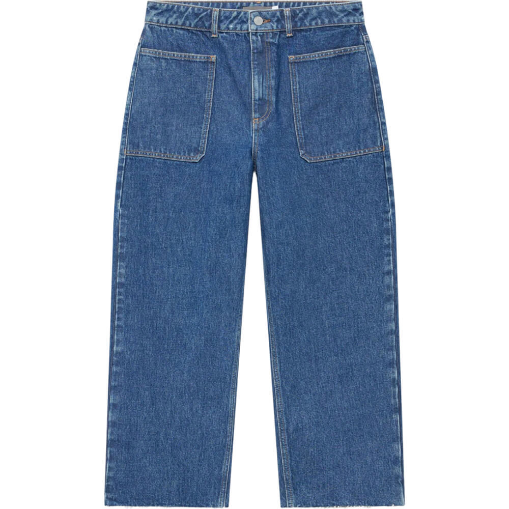 Mint Velvet Mid Indigo Crop Wide Jeans | Jarrolds, Norwich