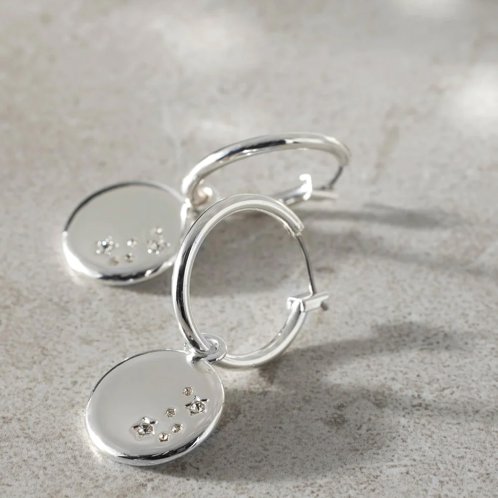 The bay silver hoop earrings sale