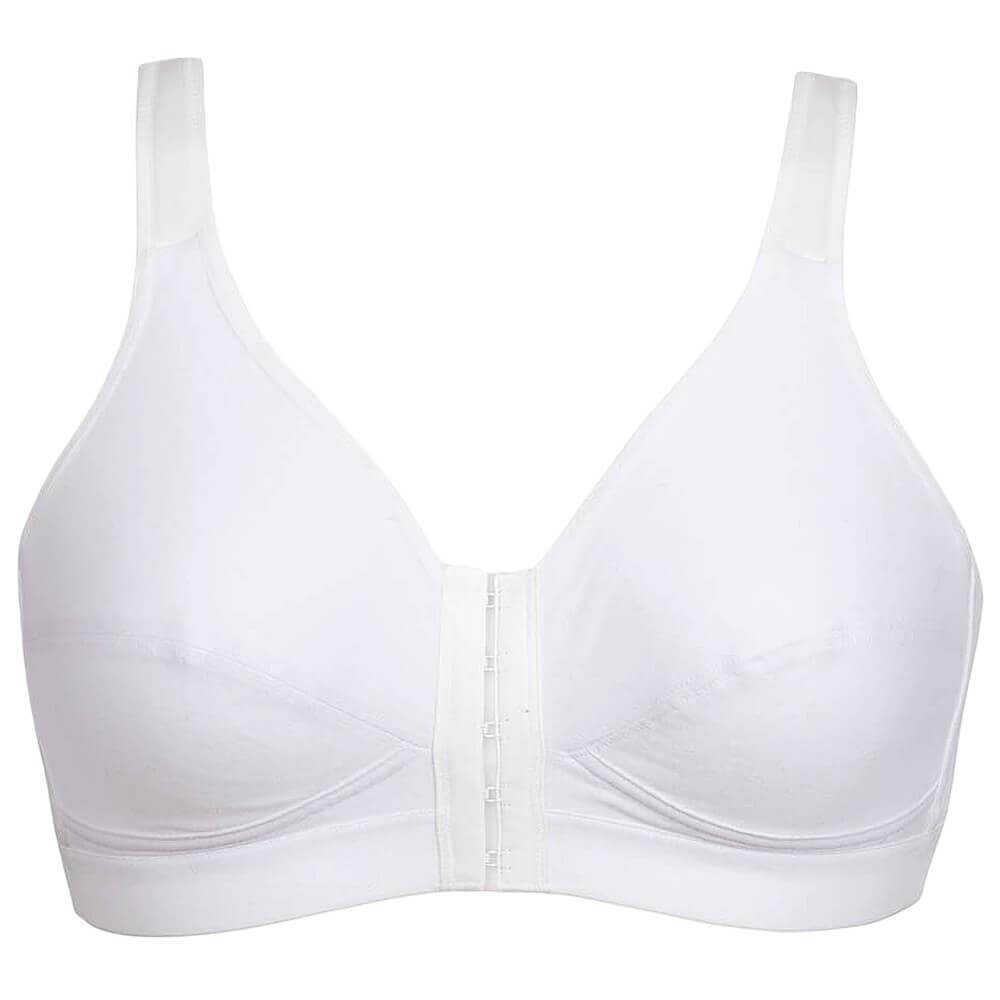 Naturana Front Fastening Bra White : : Clothing, Shoes