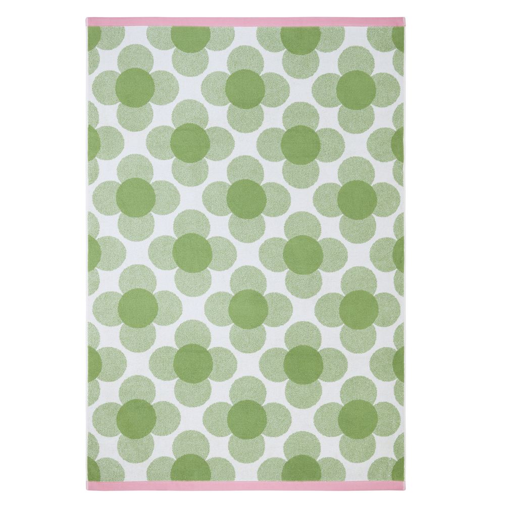 Orla Kiely Retro Flower in Clover Towel - SHEET, CLOVER