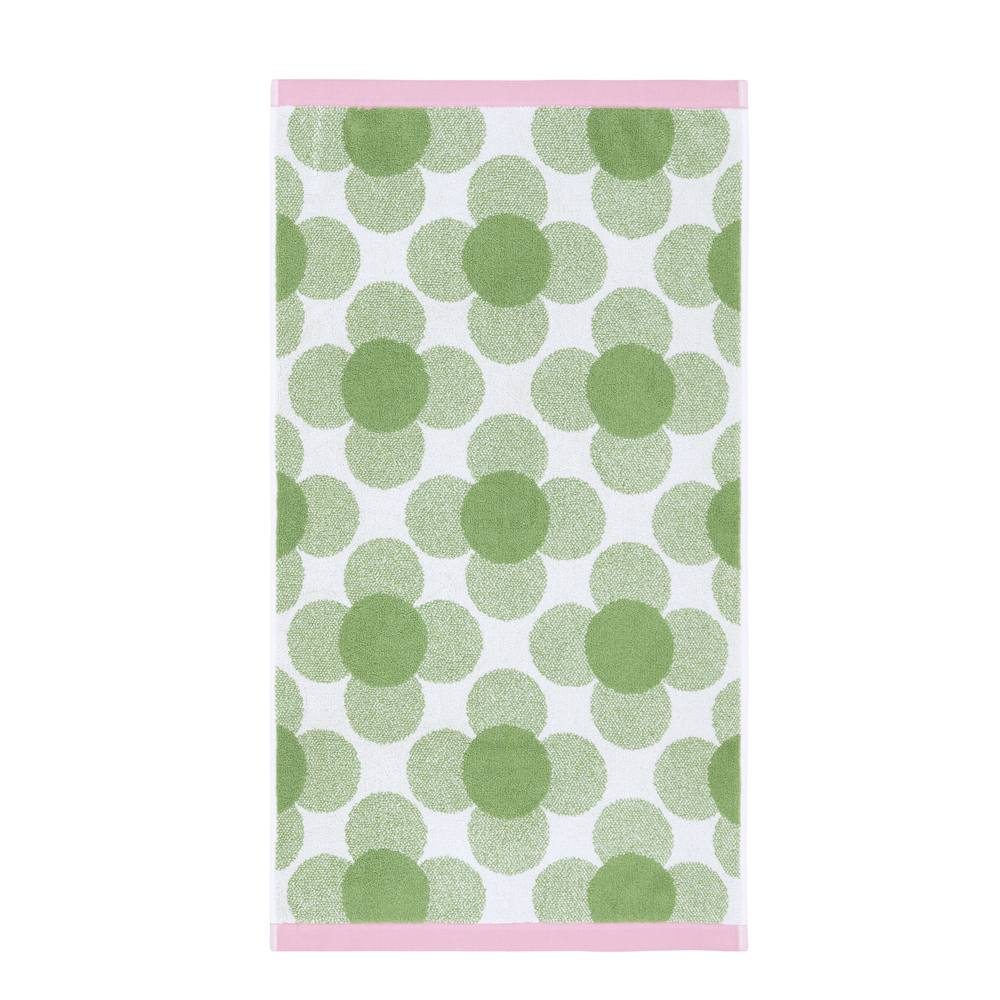 Orla Kiely Retro Flower in Clover Towel - HAND, CLOVER