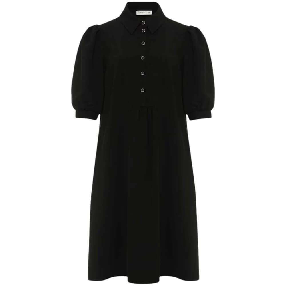 Claudia Black Button Swing Mini Dress Claudia Black Button Swing Mini Dress