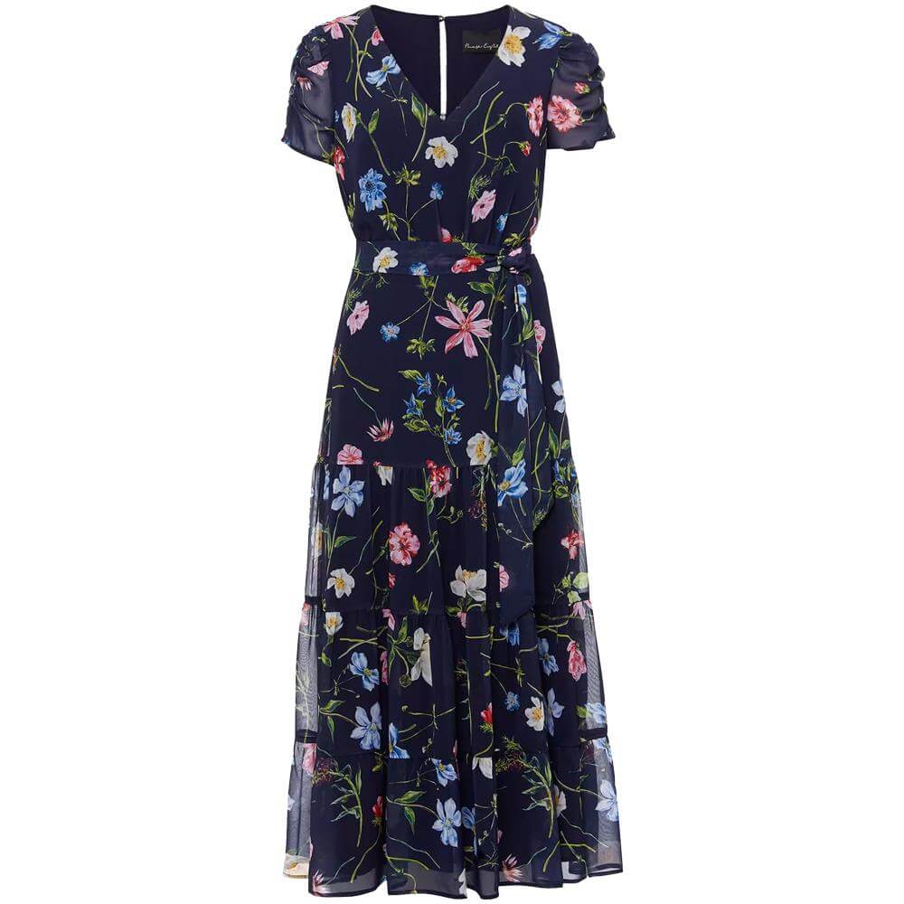 Phase Eight Lola Floral Tiered Midi Dress | Jarrolds, Norwich