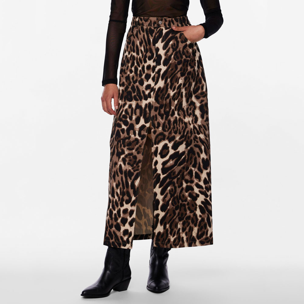 Leopard print hotsell maxi skirt 2018