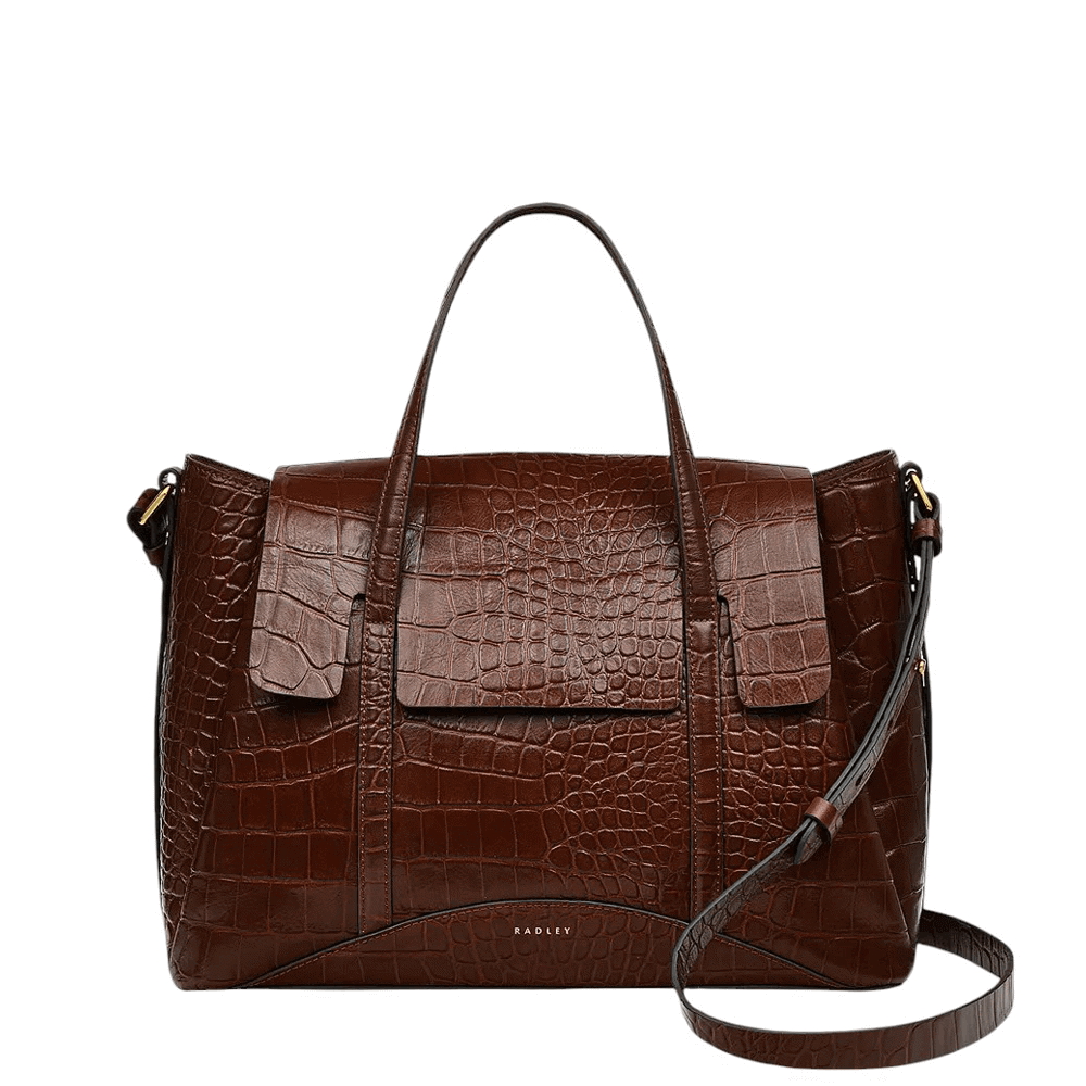 Radley The Chancery Croc-Effect Medium Flapover Grab Bag