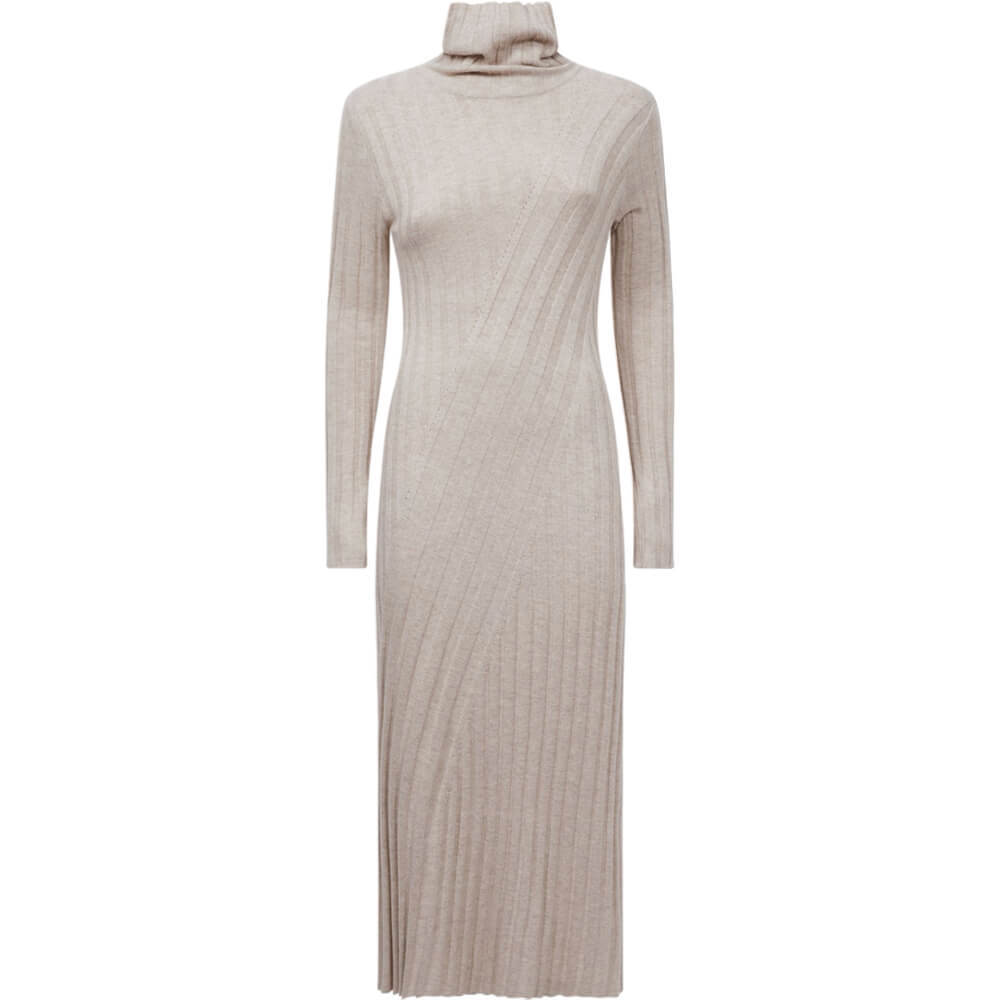 REISS CADY Fitted Knitted Midi Dress