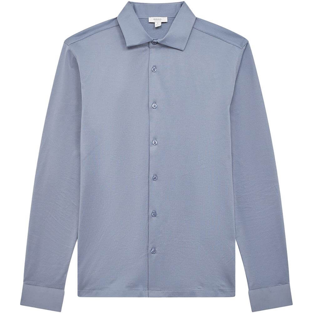 REISS KING Mercerised Cotton Shirt | Jarrolds, Norwich