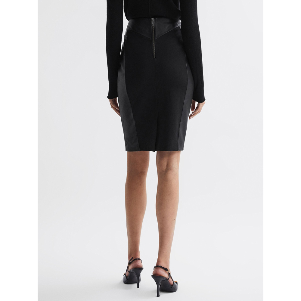REISS RAYA Leather High Rise Midi Skirt | Jarrolds, Norwich