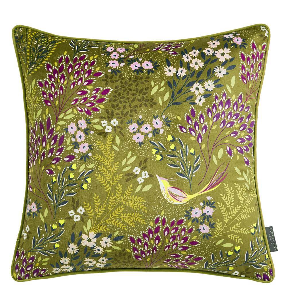 Songbird Velvet Cushion | Velvet Cushions, Cushions, Velvet