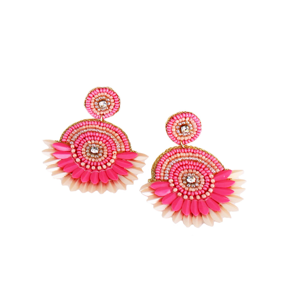 Suzie Blue Beaded Feather Earring Jarrolds, Norwich