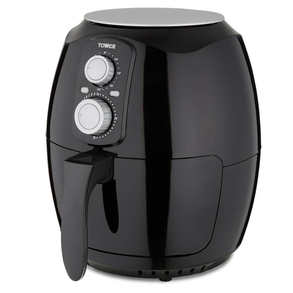 Tower 4 Litre Manual Air Fryer in Black - Bodycare Online