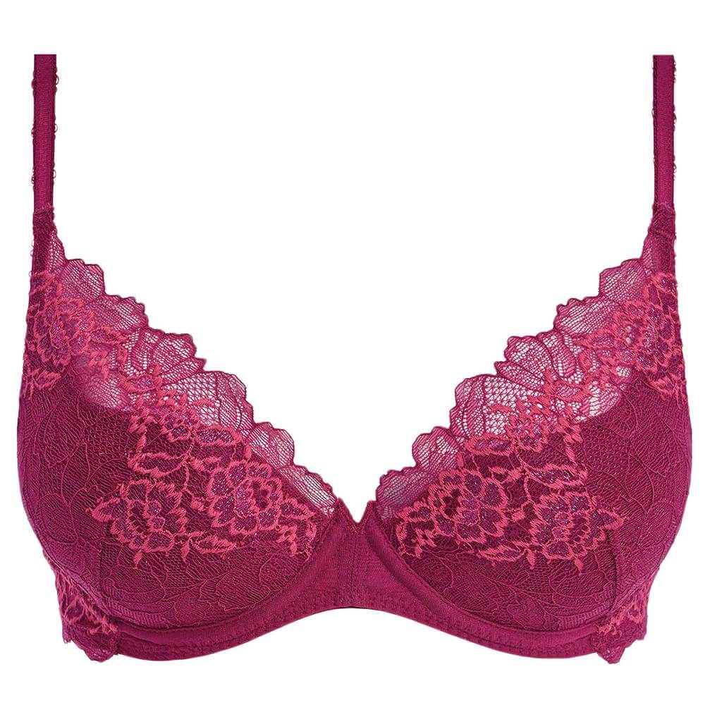 Wacoal Lace Perfection WE135003 W Underwired Plunge Push Up Bra