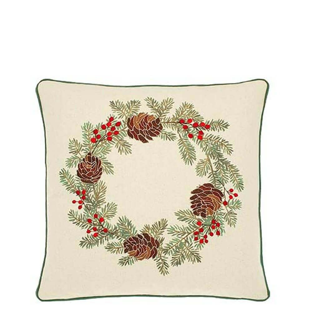 Walton & Co Christmas Wreath Cushion | Jarrolds, Norwich