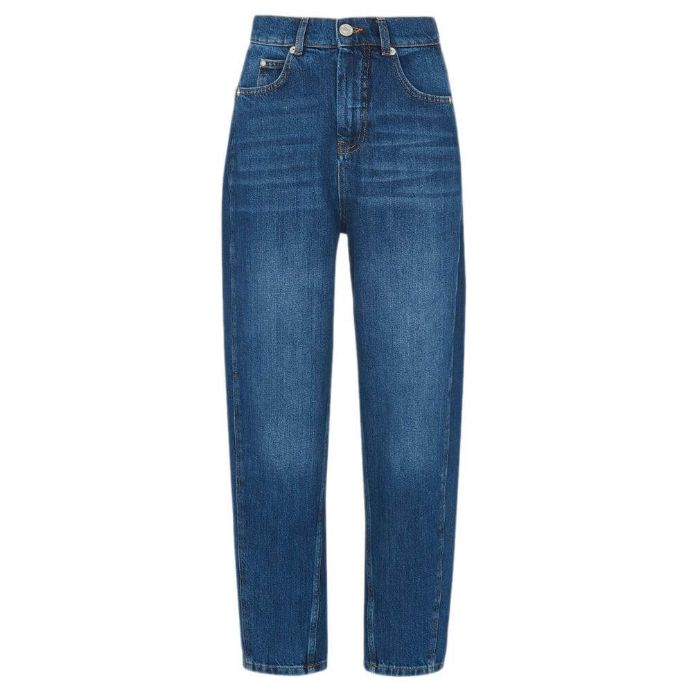 Whistles High Waist Barrel Leg Denim Jeans
