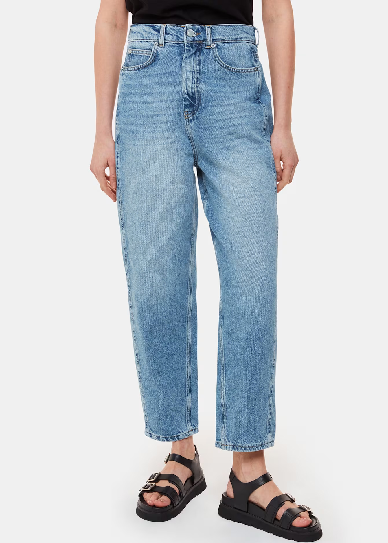 Whistles Authentic Barrel Leg Denim Jeans Jarrolds, Norwich