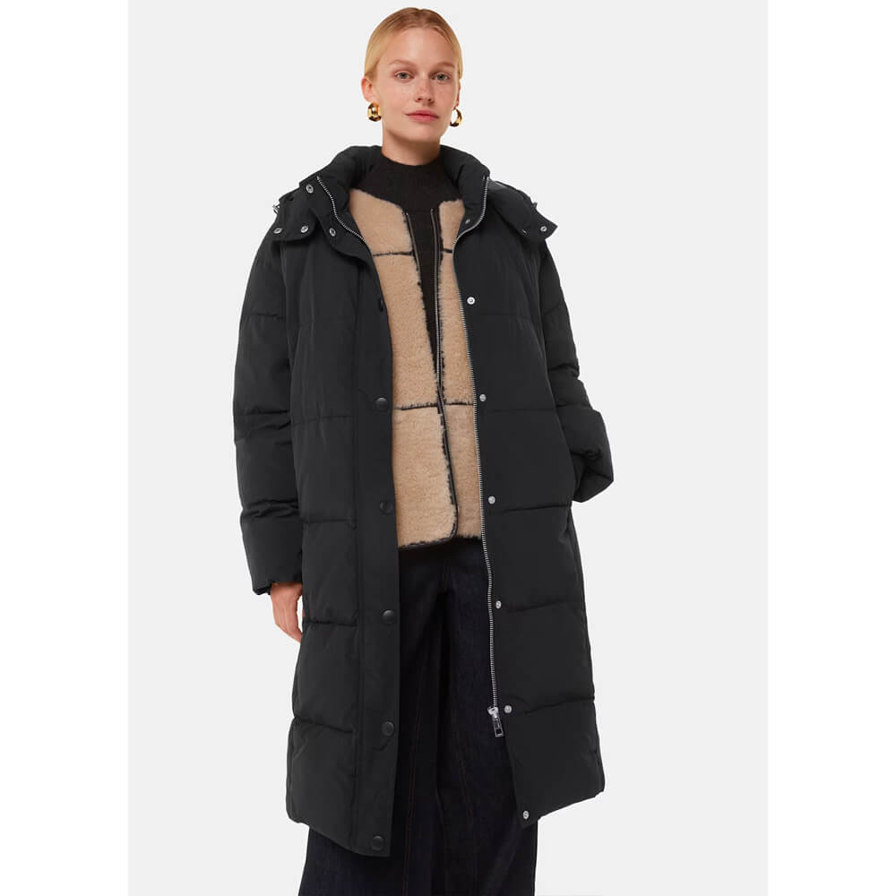 Whistles Black Una Puffa Coat Whistles Black Una Puffa Coat