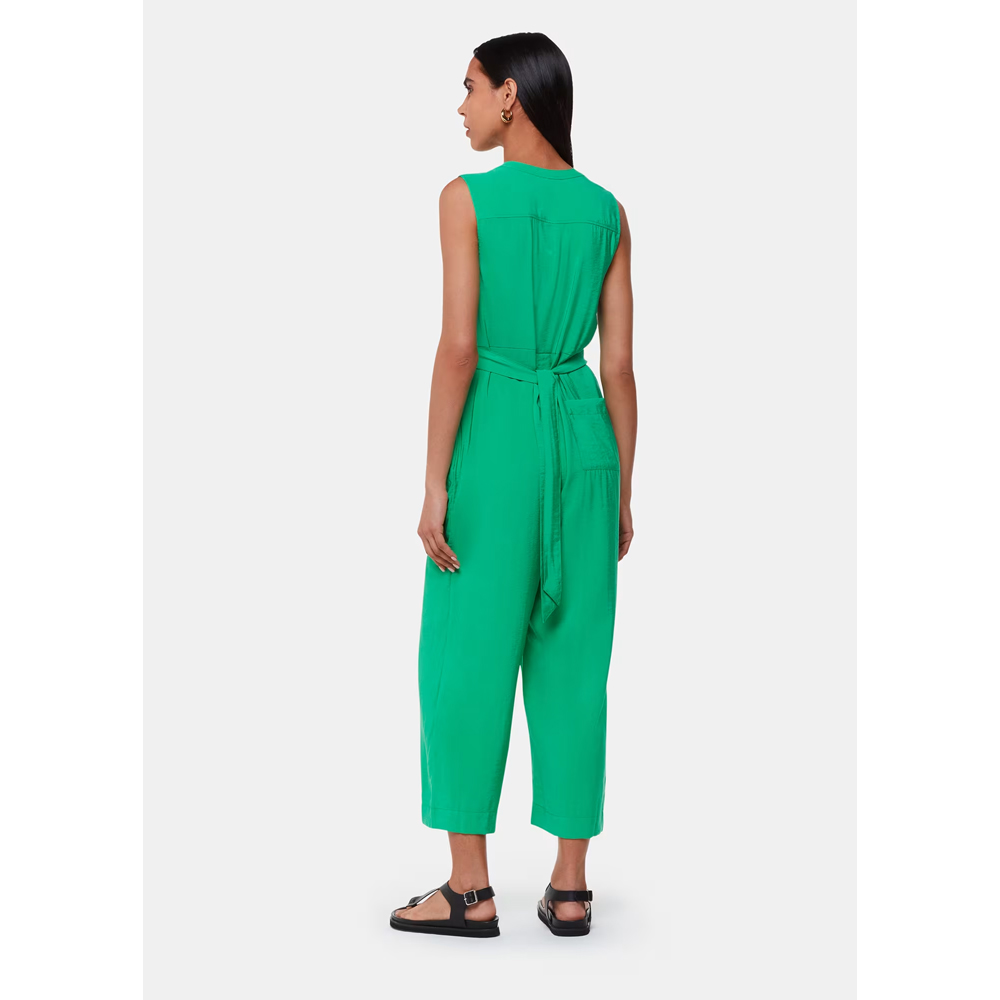 Whistles Josie Green Zip Front Jumpsuit Jarrolds, Norwich