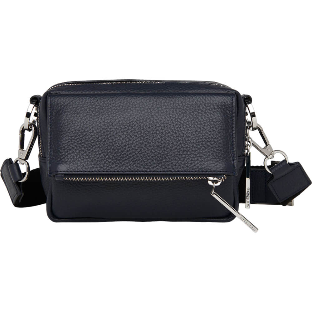 Whistles Navy Bibi Leather Crossbody Bag | Jarrolds, Norwich