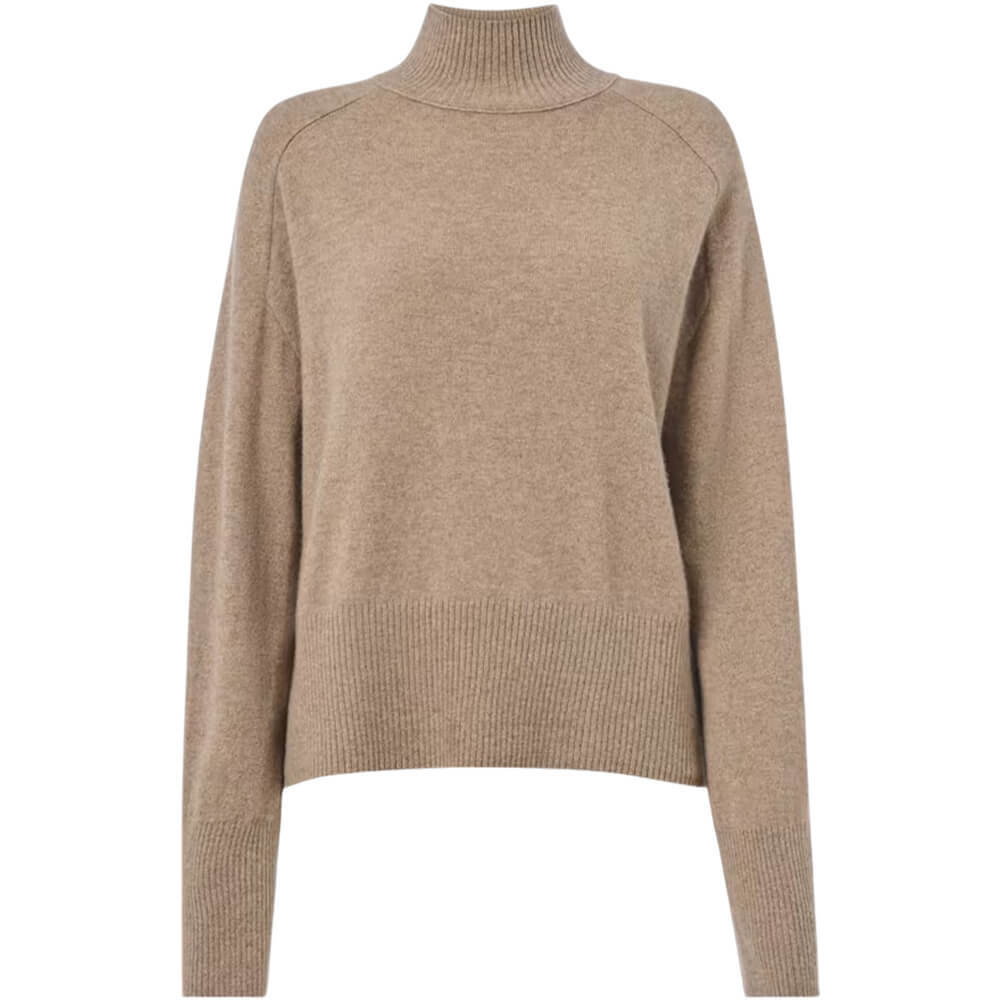 Whistles Oatmeal Cashmere Funnel Neck Whistles Oatmeal Cashmere Funnel Neck