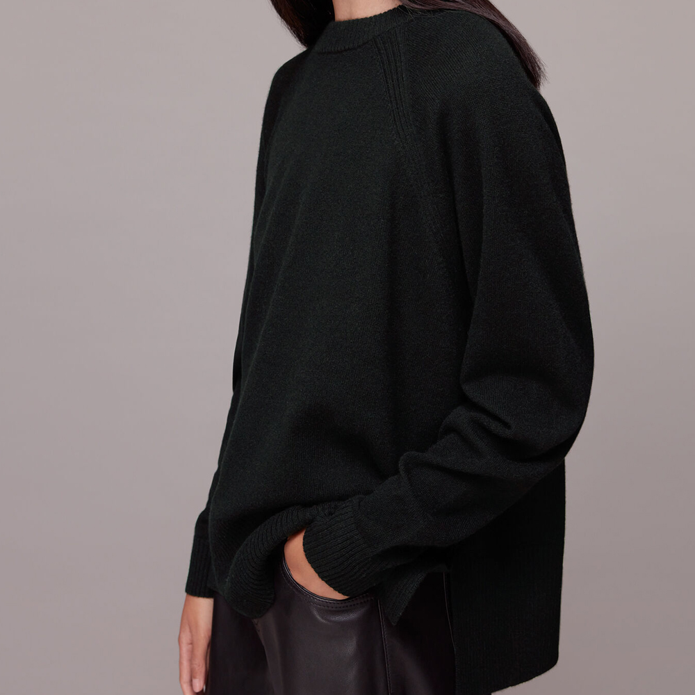 ウィッスルズ WHISTLES Ultimate Cashmere Crew Neck （Black