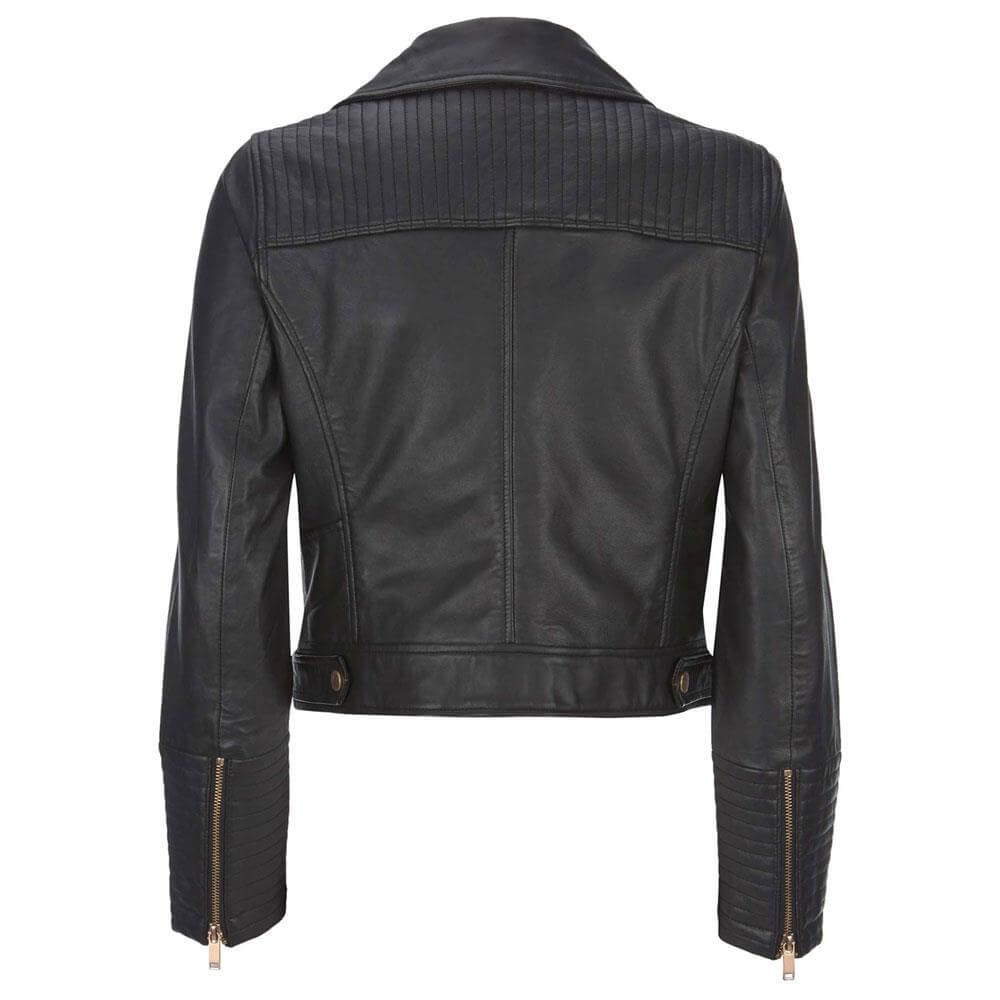 Mint Velvet Black Biker Leather Jacket