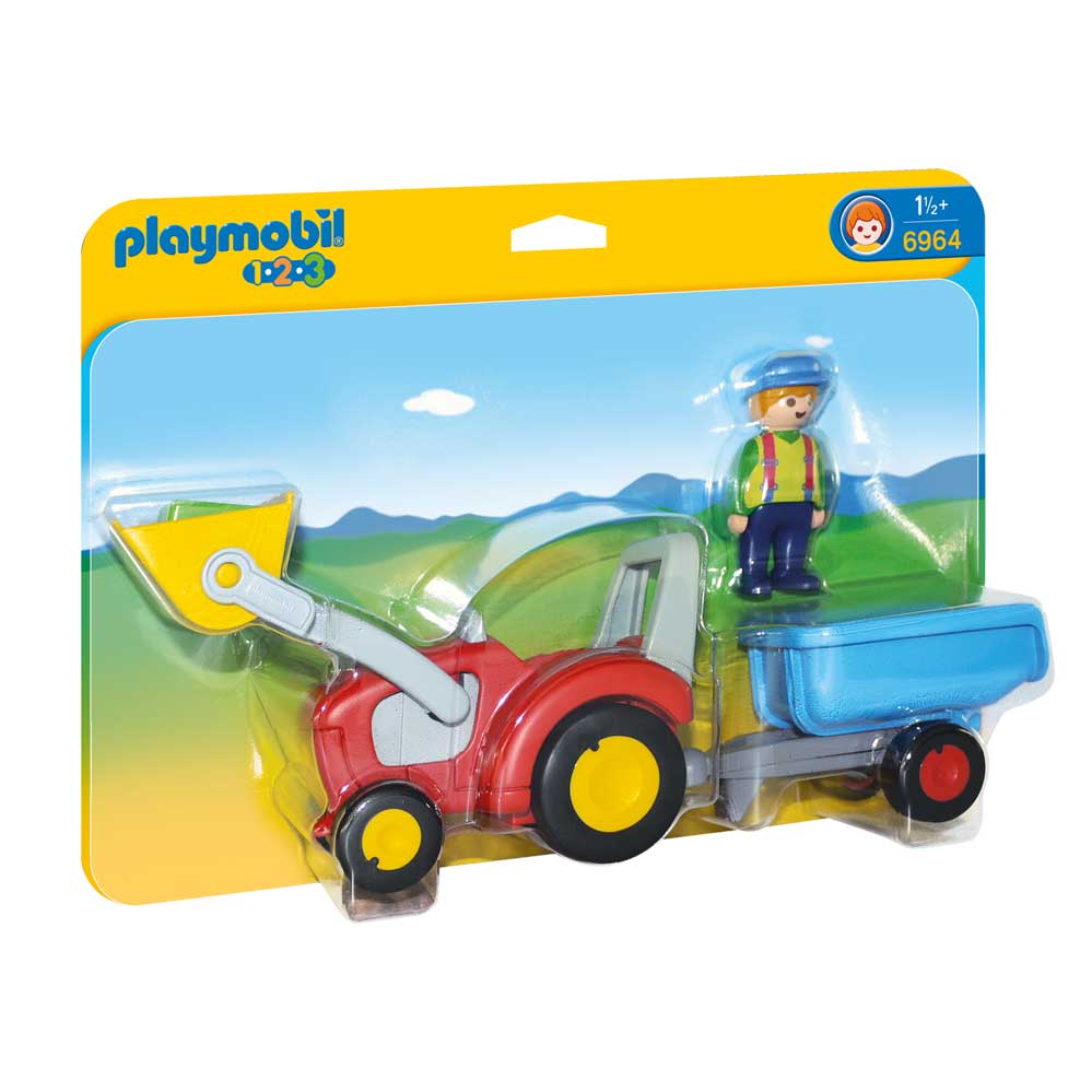 Playmobil 123 Tractor with Trailer 6964 Jarrolds Norwich