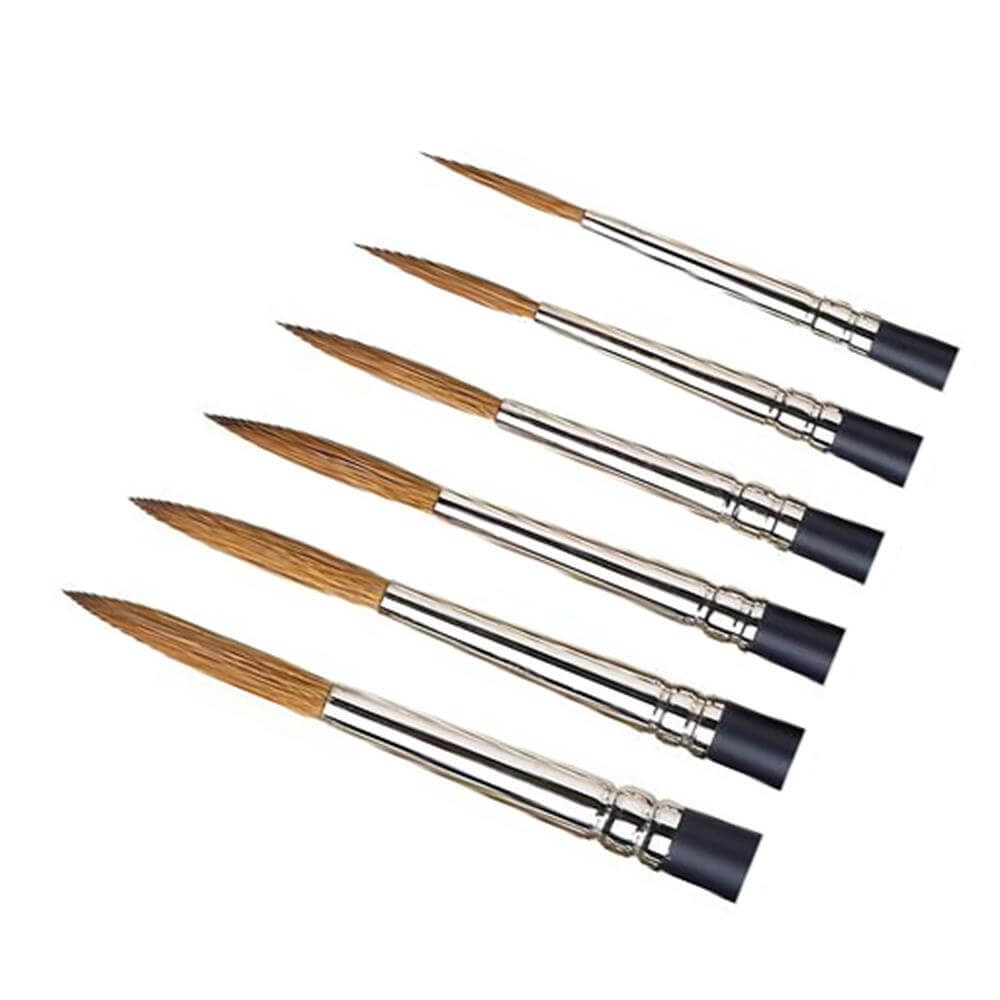 Pennello Georgian Sable Rigger G63-1 | Setole In Zibellino Per Acquerello E Pittura | Punta Extra Fine