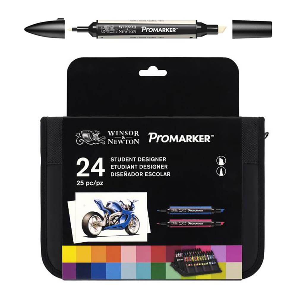 Winsor and Newton 24-Pack ProMarker Student Set | Jarrolds, Norwich