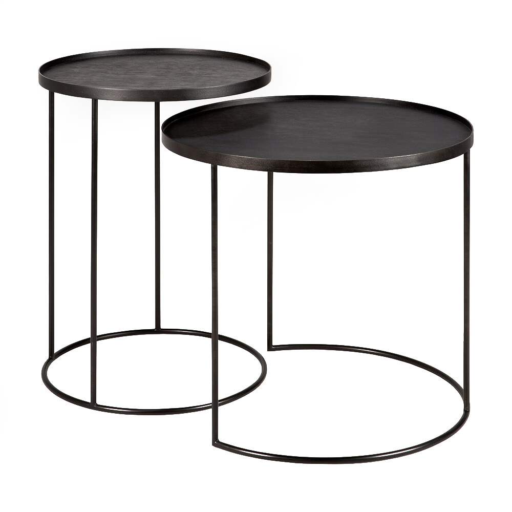 Round tray store side table