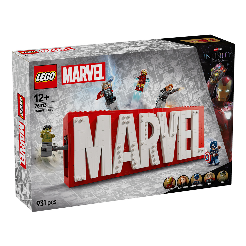 Amazon Uk Marvel Lego Lego Marvel: MARVEL Logo Minifigures Set